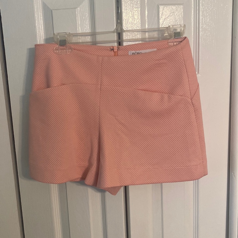 BCBG high waisted coral shorts. NWT